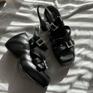 Free People Rhinestone Chunky Sandals